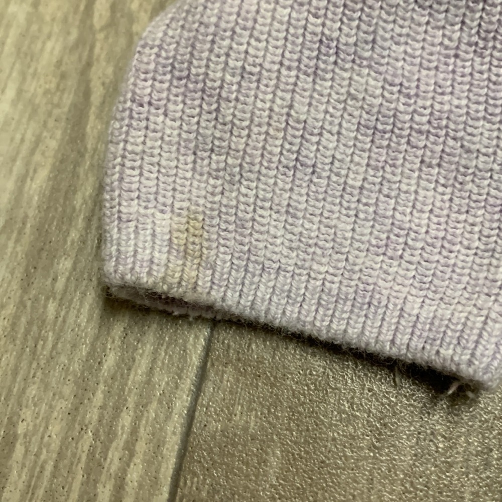 Womens J. Crew Lavender Ruffle Long Sleeve Pullover Ribbed Sweater‎ - Picture 8 of 8